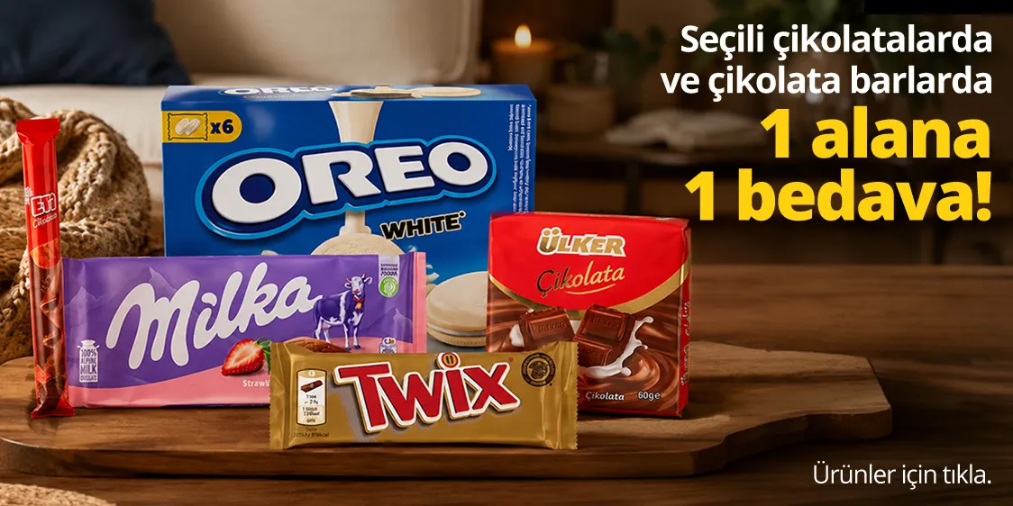 Seçili Çikolatalarda 2 Al 1 Öde