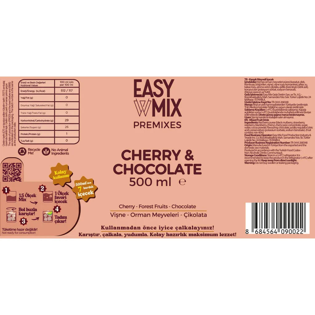Easy Mix Cherry & Chocolate Karışık Meyveli İçecek