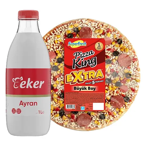 Superfresh Pizza King XL Karışık & Eker Ayran