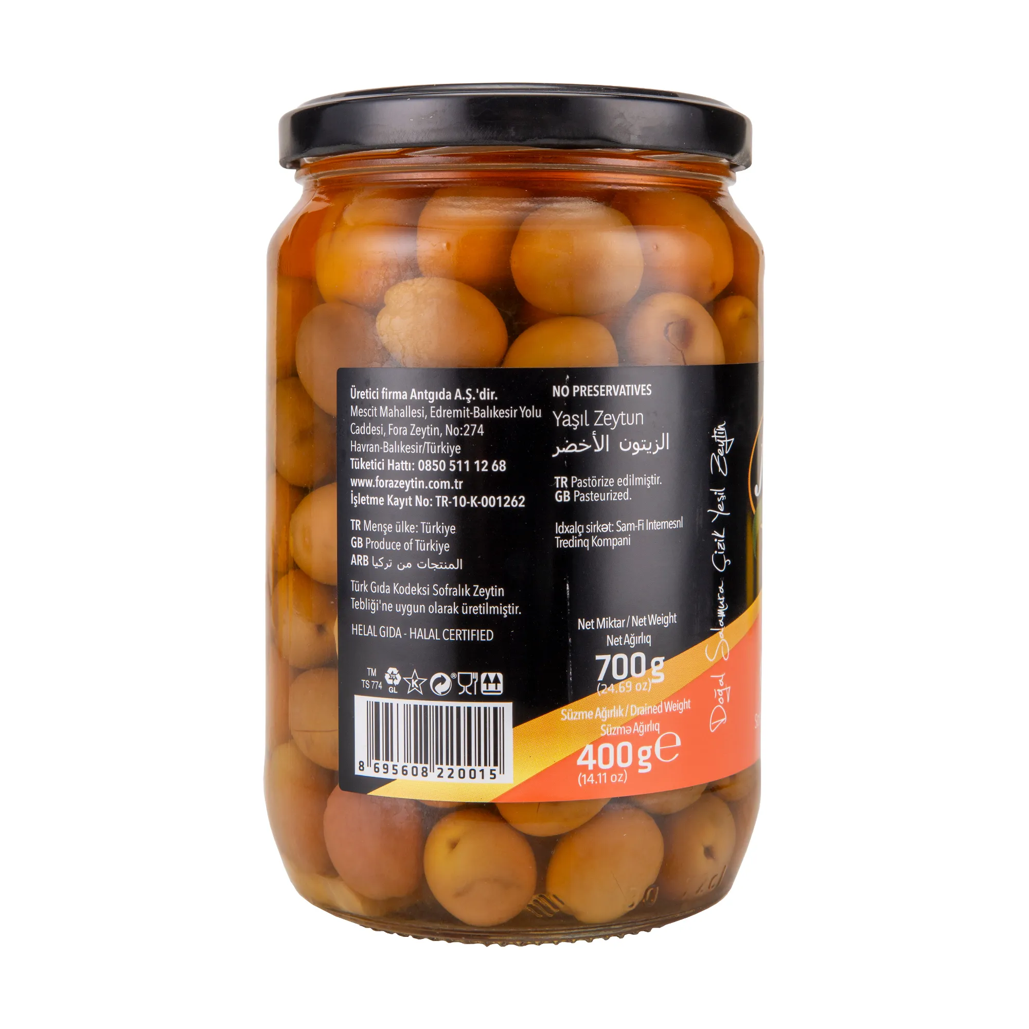 Fora Doğal Çizik Yeşil Zeytin (230-290)
