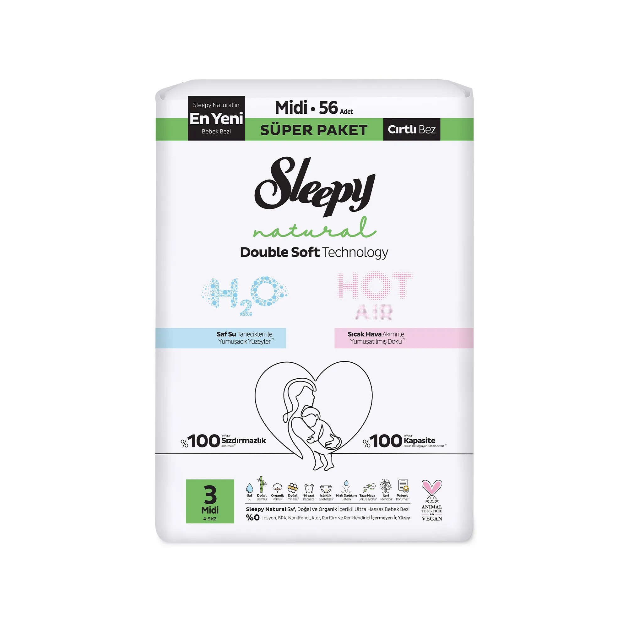 Sleepy Natural Double Soft No:3 Midi Süper