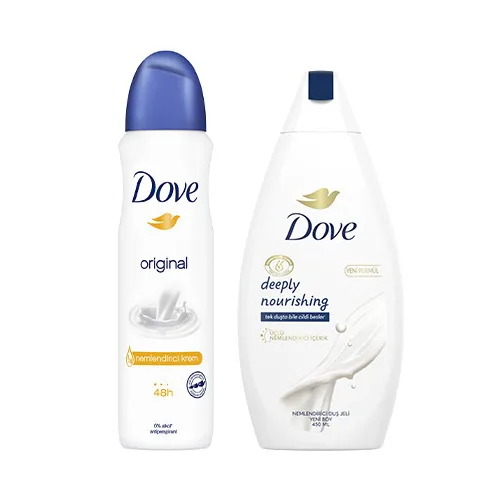 White dove　① Dove Original Deodorant & Dove Duş Jeli
