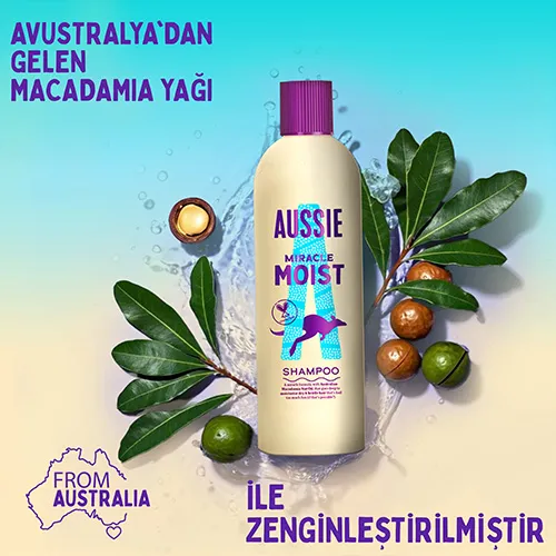 Aussie Miracle Moist Kuru Saçları Canlandıran Nemlendirici Şampuan