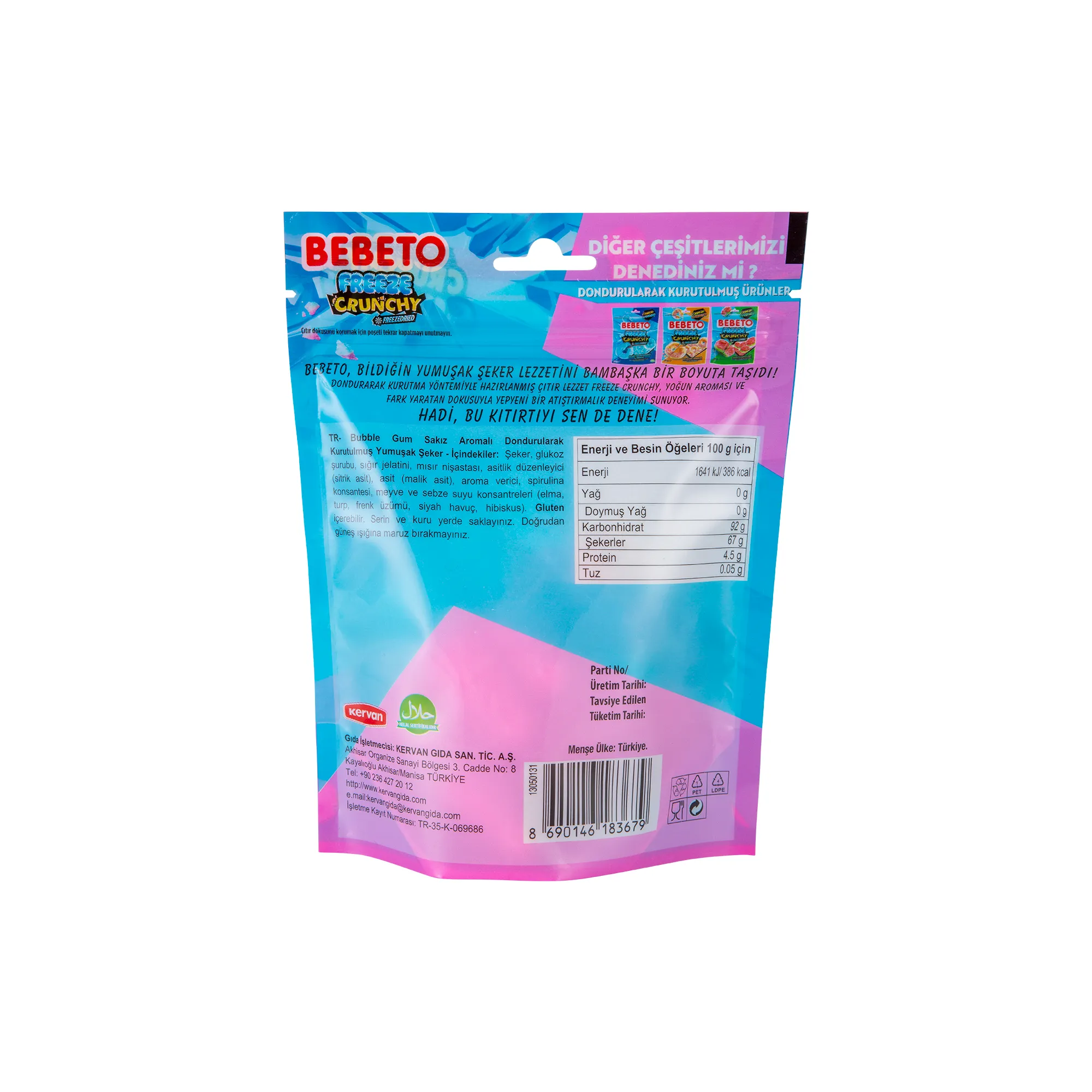Bebeto Freeze Crunchy Bubblegum Bootles