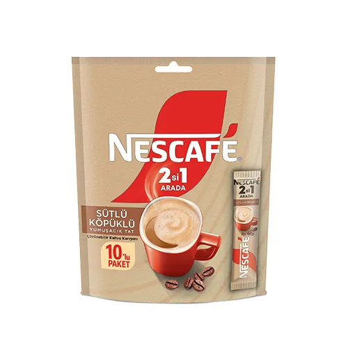 Nescafé 2si1 Arada Sütlü Köpüklü Çözünebilir Kahve 10x10g