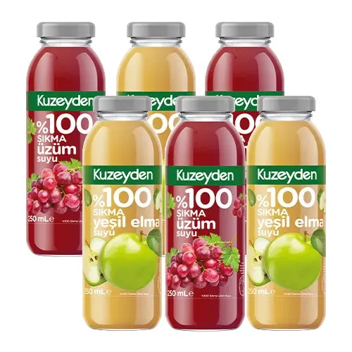 Kuzeyden %100 Üzüm ve %100 Yeşil Elma Suyu