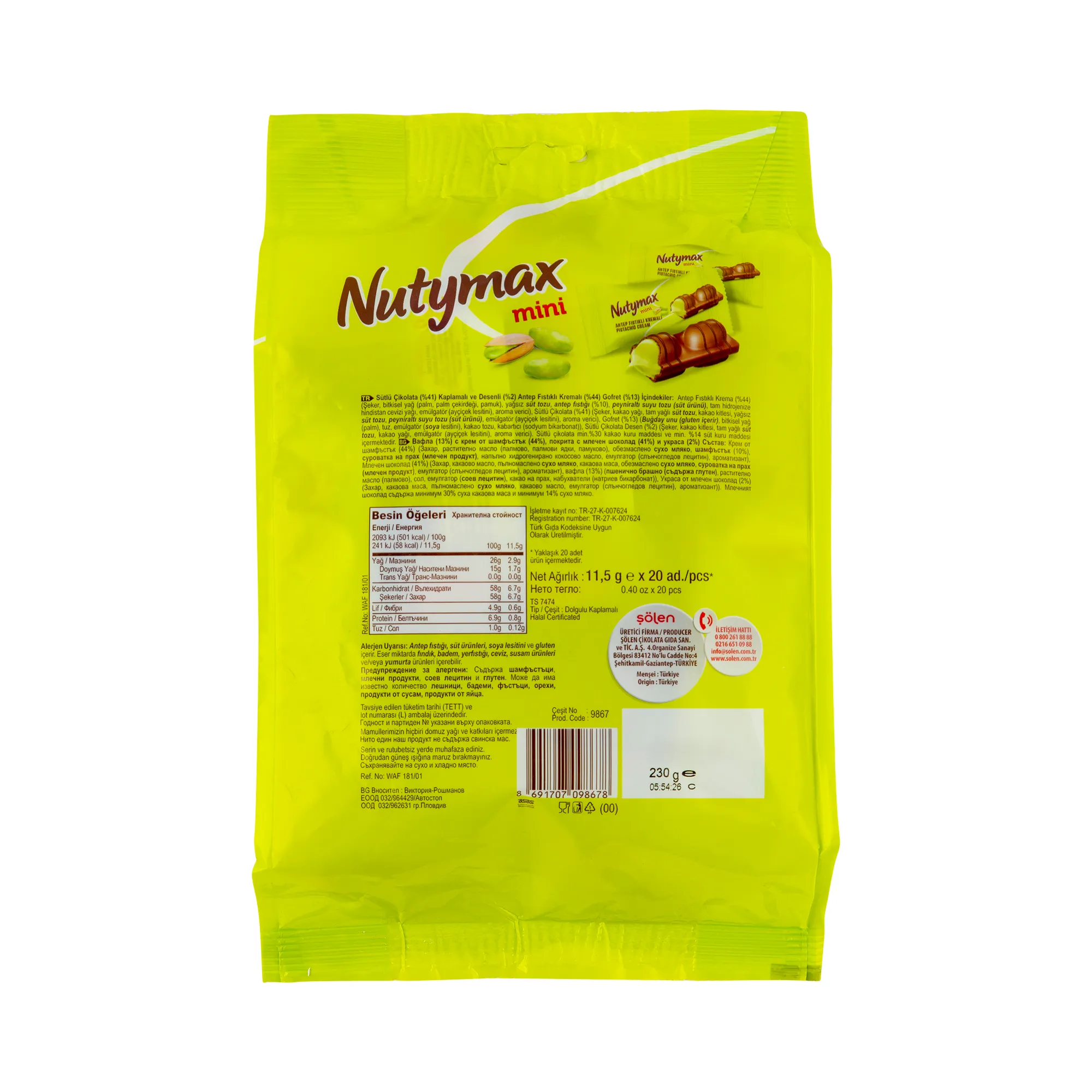 Nutymax Mini Antep Fıstıklı Kremalı